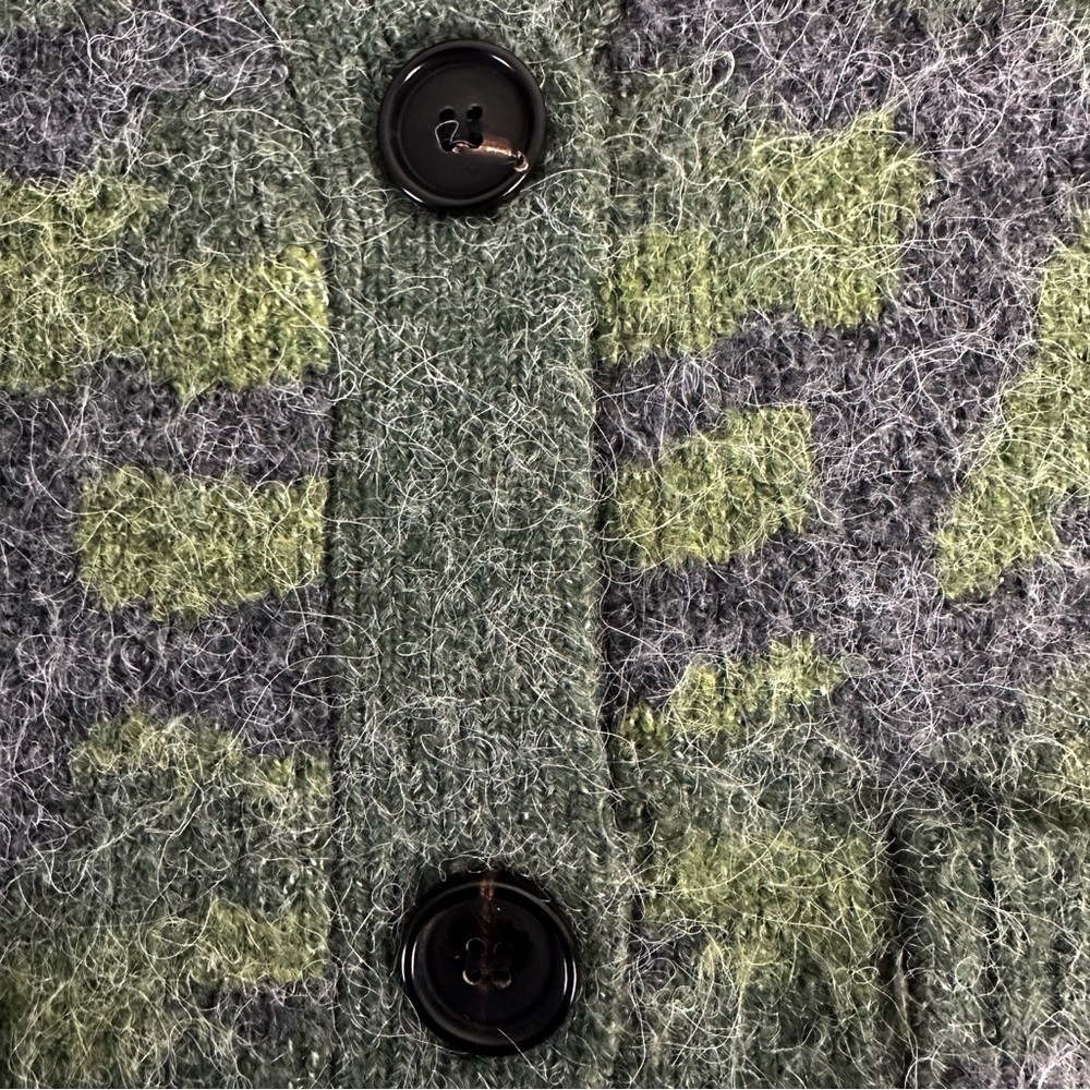 Rails Runi Green Camo Alpaca Wool Blend Cardigan … - image 8